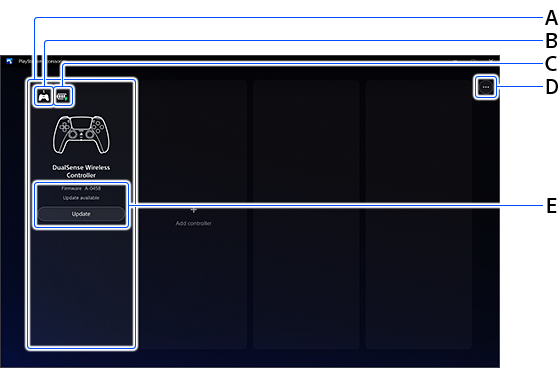 Bağlı bir DualSense kablosuz kontrol cihazını gösteren ekran.